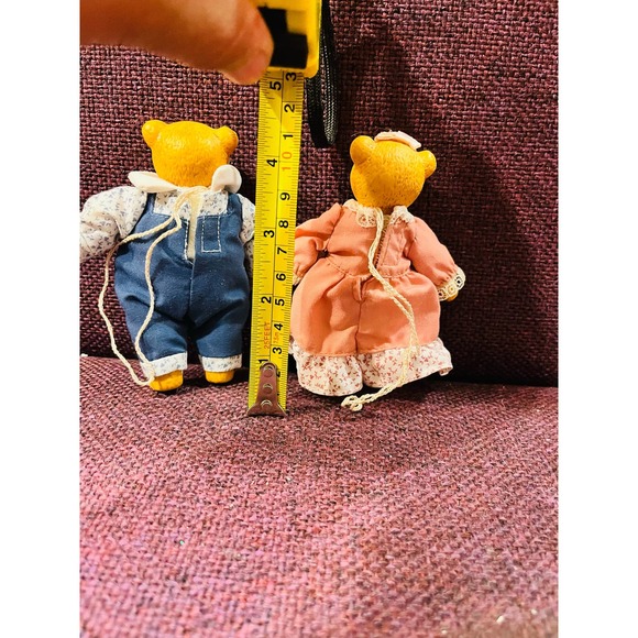 Vintage Russ Berrie Co. 1980’s Boy & Girl Bears Porcelain Collectible - Picture 3 of 4